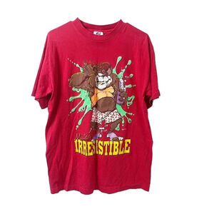 Vtg Signal Artwear Red T Shirt Single Stitch L Short Sleeve Mr Irresistible 1992